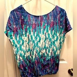 100% silk faux-wrap TART blouse size S